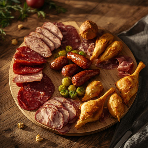 Una tabla de charcutería