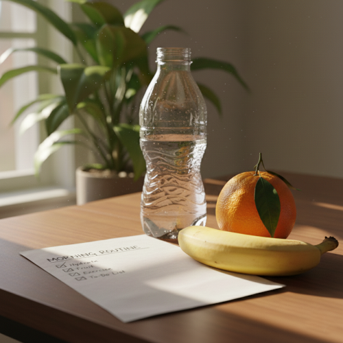 A check list on a table